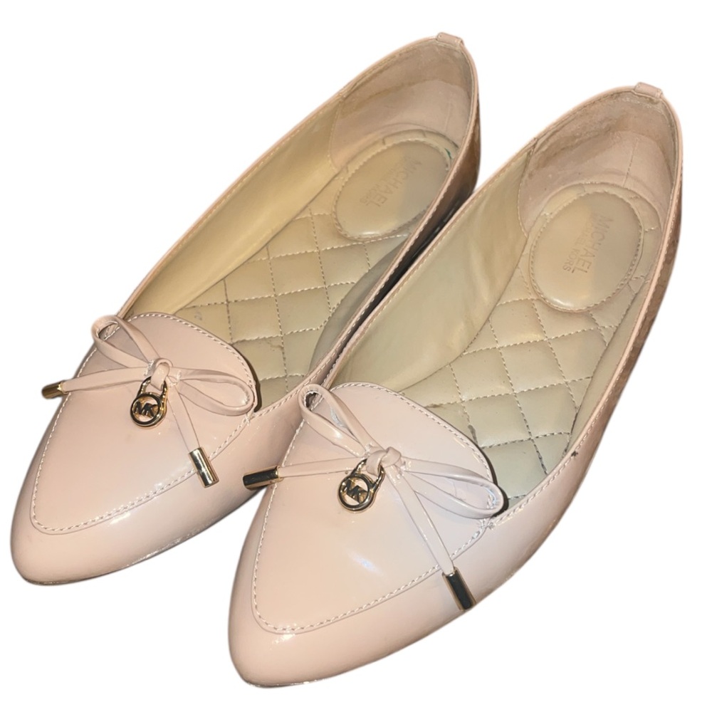 Michael Kors Blush Pink Patent Leather Pointed Toe Flats